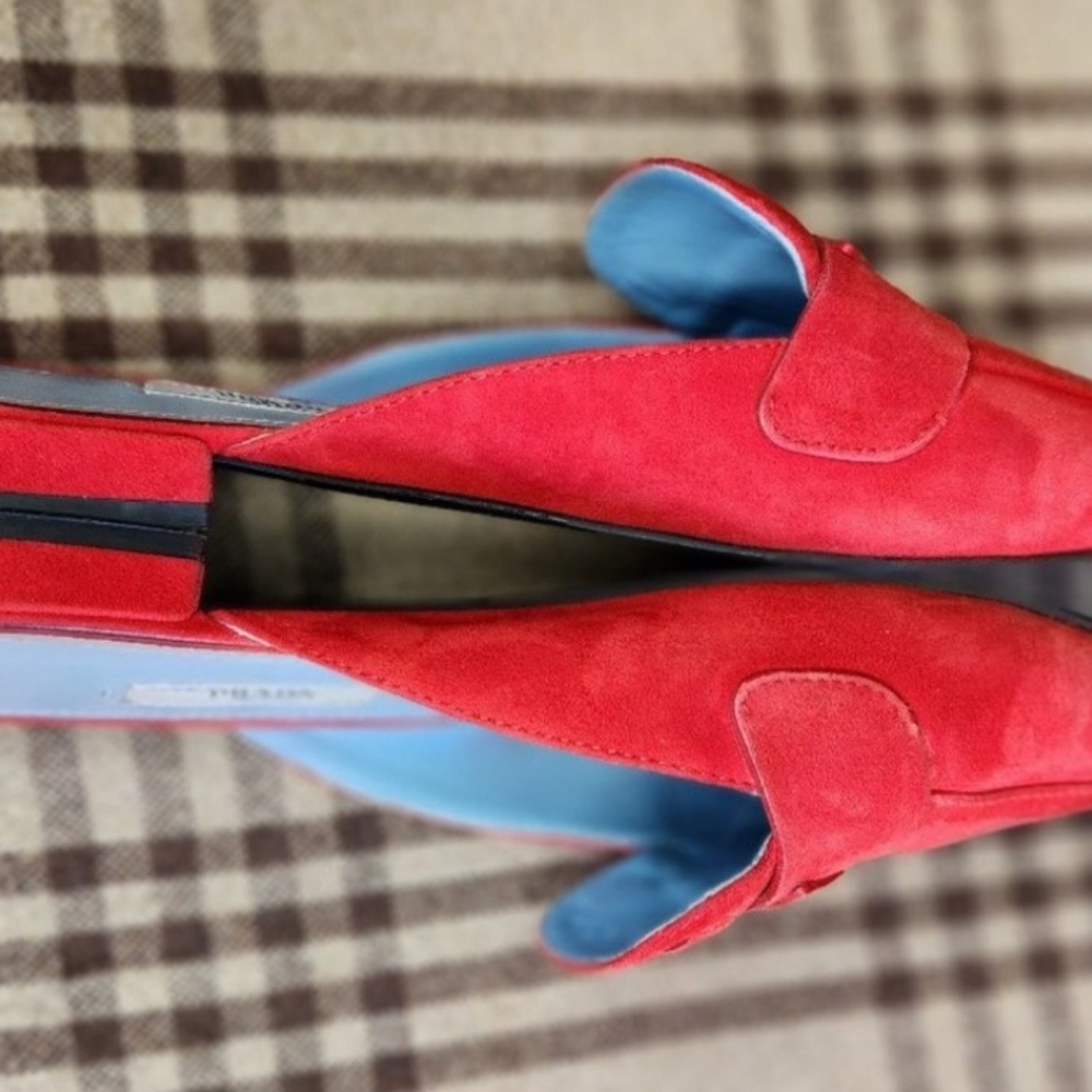 Prada Red Pointed Toe Slides - Picture 4 of 7